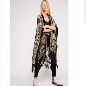 New Free People Nightbird Burnout Kimono